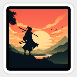 Samurai Silhouette #3 Sticker